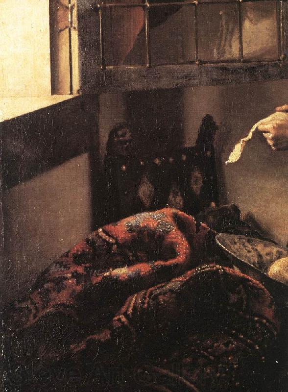 VERMEER VAN DELFT, Jan Girl Reading a Letter at an Open Window (detail) e Germany oil painting art
